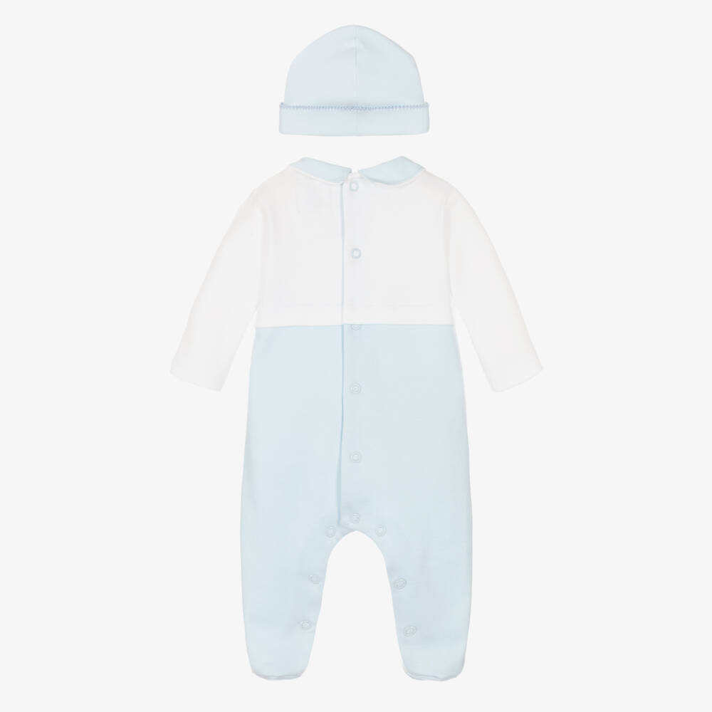 Emile et Rose-Blue Teddy Boy's Cotton Layette | Childrensalon Outlet
