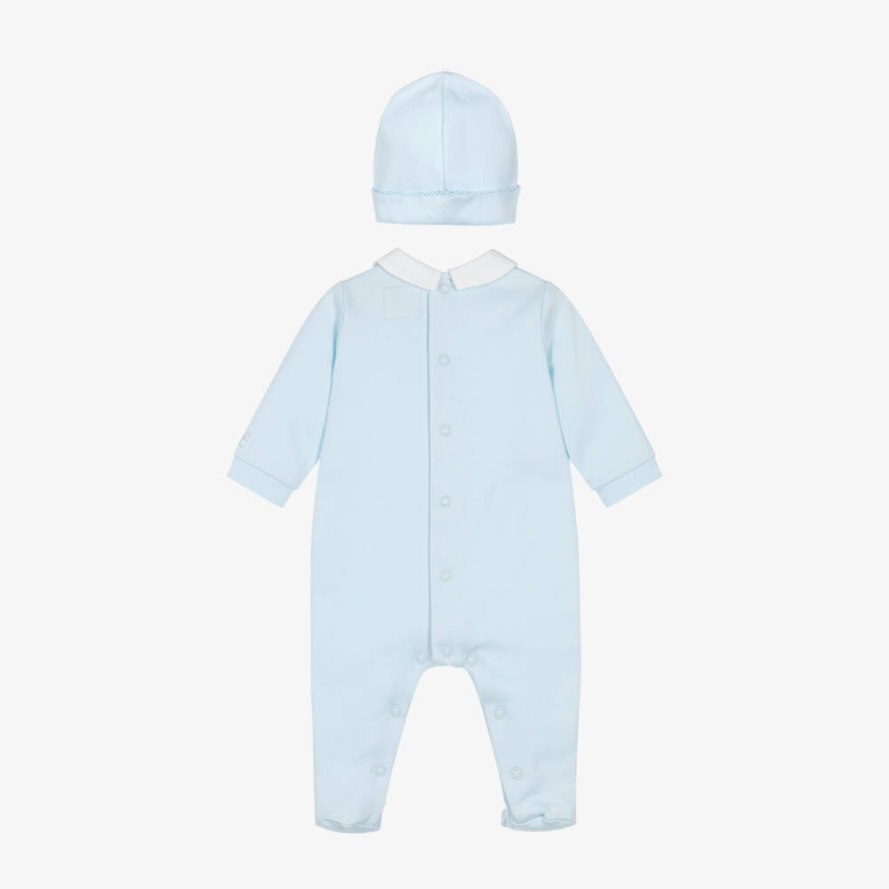 Emile et Rose-Boys Cotton Blue Babysuit Ensemble | Childrensalon Outlet