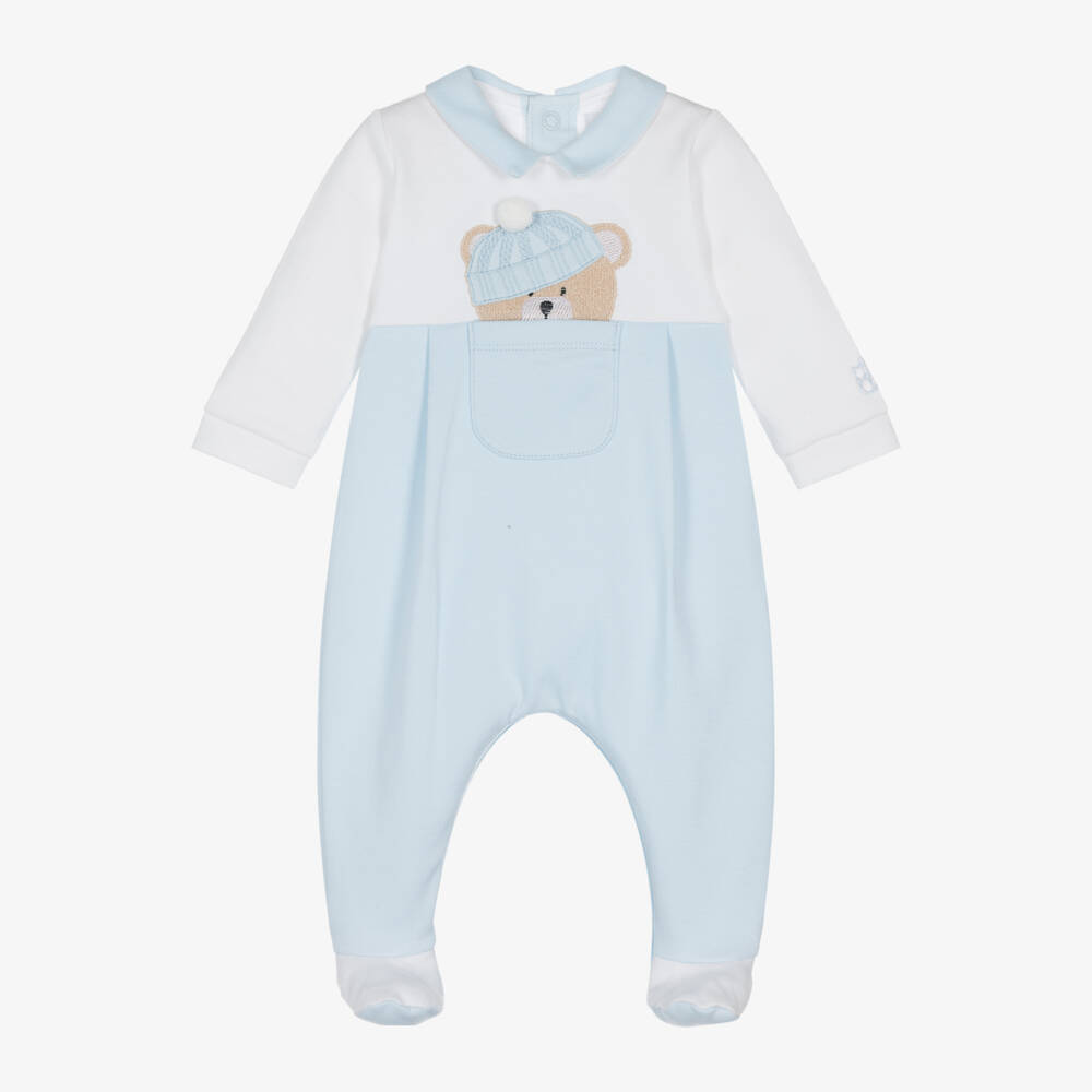Emile et Rose-Boys Sky Blue Teddy Suit | Childrensalon Outlet