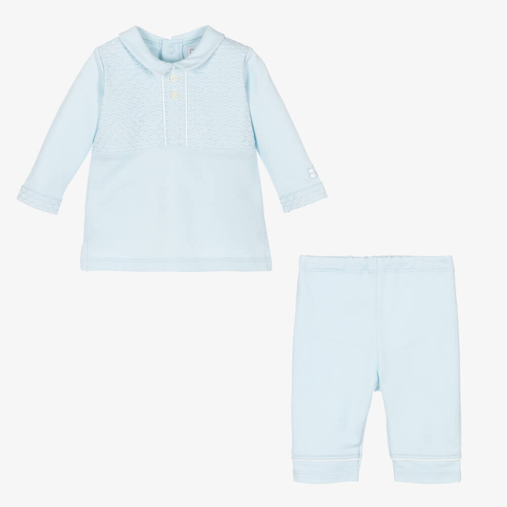 Emile et Rose-Boys Soft Blue Jersey Ensemble | Childrensalon Outlet