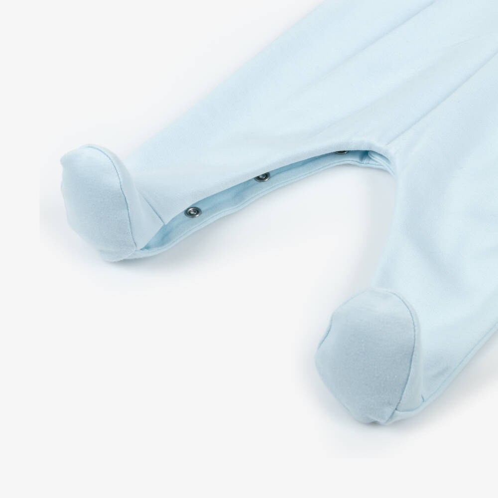 Emile et Rose-Boys Soft Blue Pintuck Romper | Childrensalon Outlet