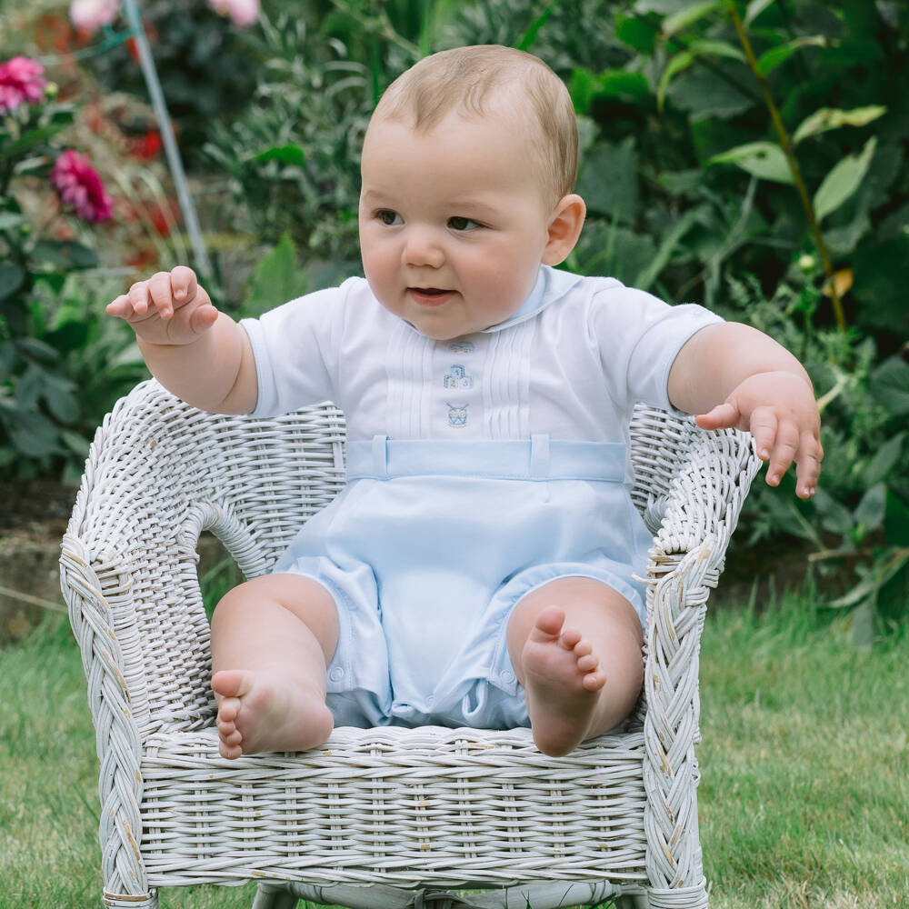 Emile et Rose-Boys' Soft Cotton Blue Shortie | Childrensalon Outlet
