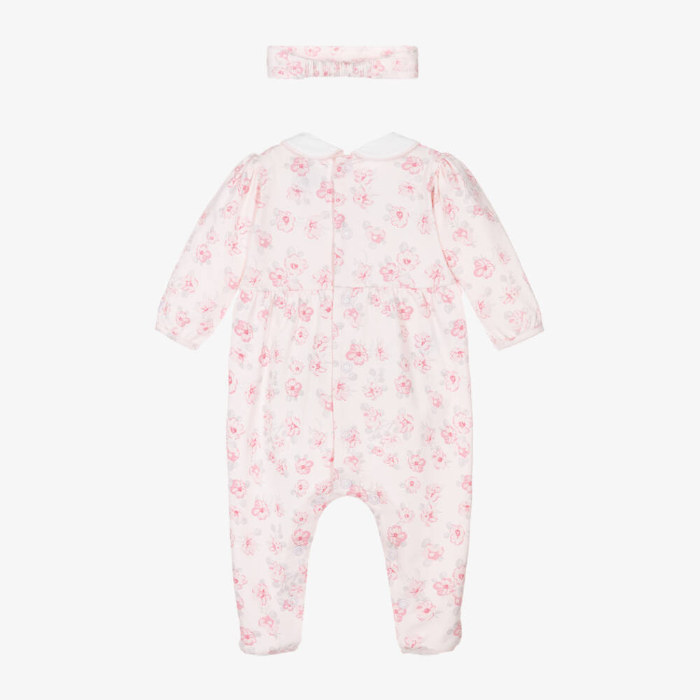 Emile et Rose-Girls Cotton Floral Babygrow Set | Childrensalon Outlet