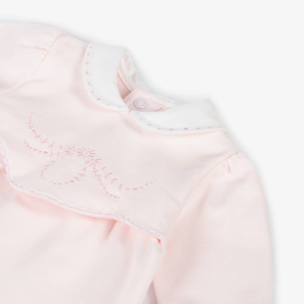 Emile et Rose-Girls Cotton-Soft Pink Romper Ensemble | Childrensalon Outlet