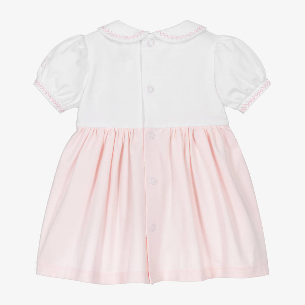 Emile et Rose-Girls Delicate Pink Cotton Floral Dress | Childrensalon Outlet