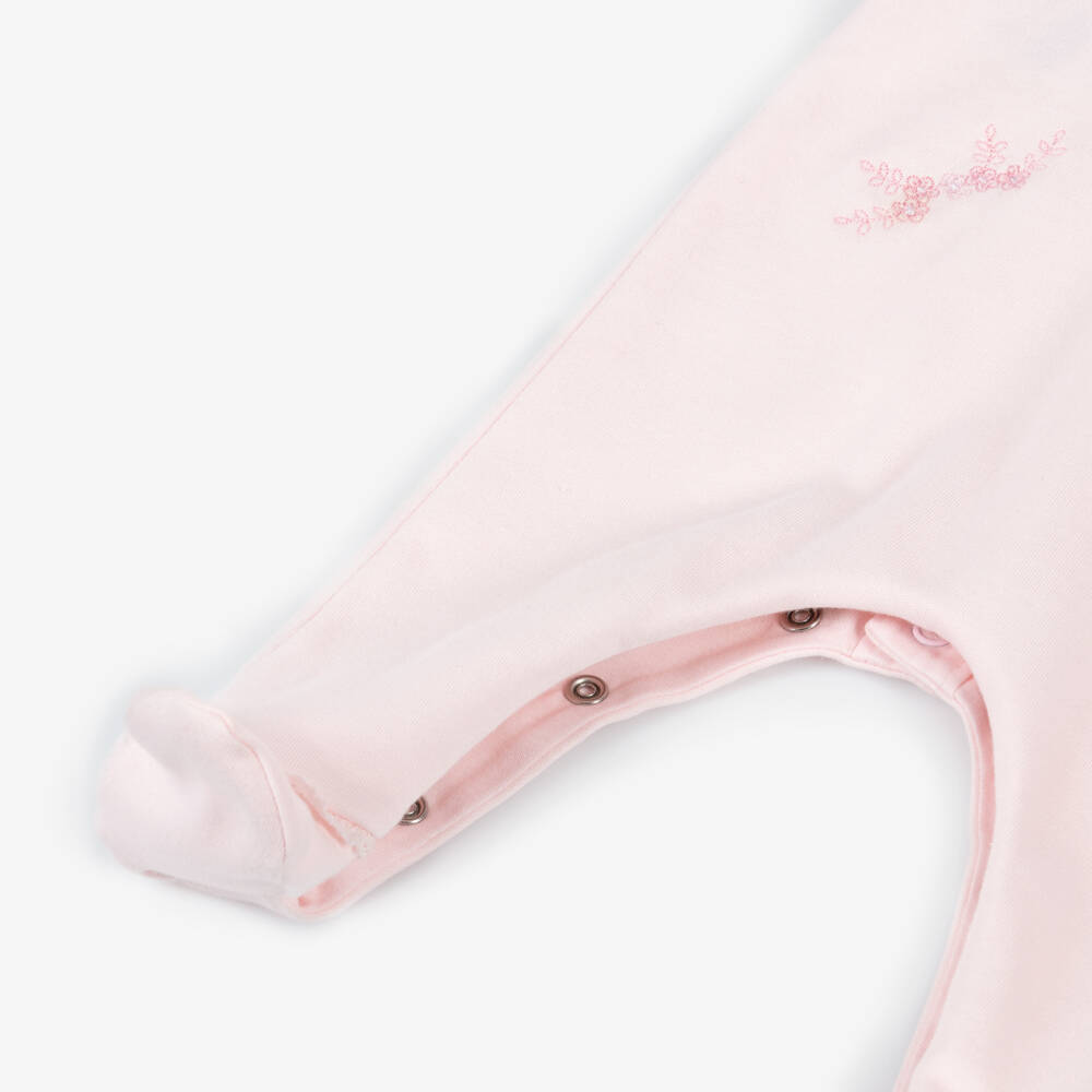 Emile et Rose-Girls Floral Pink Babygrow Ensemble | Childrensalon Outlet