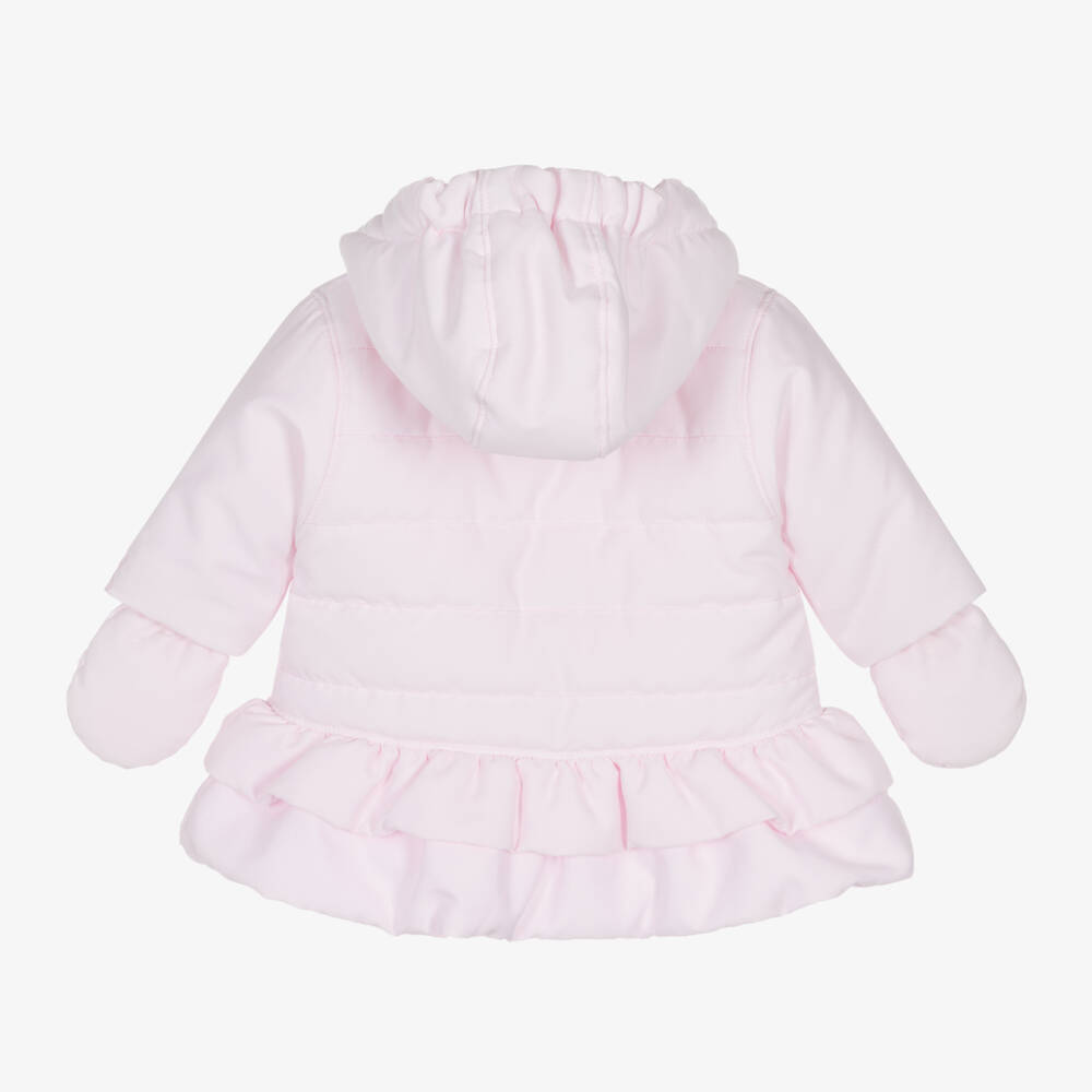 Emile et Rose-Пальто с оборками бледно-розовое для девочек | Childrensalon Outlet