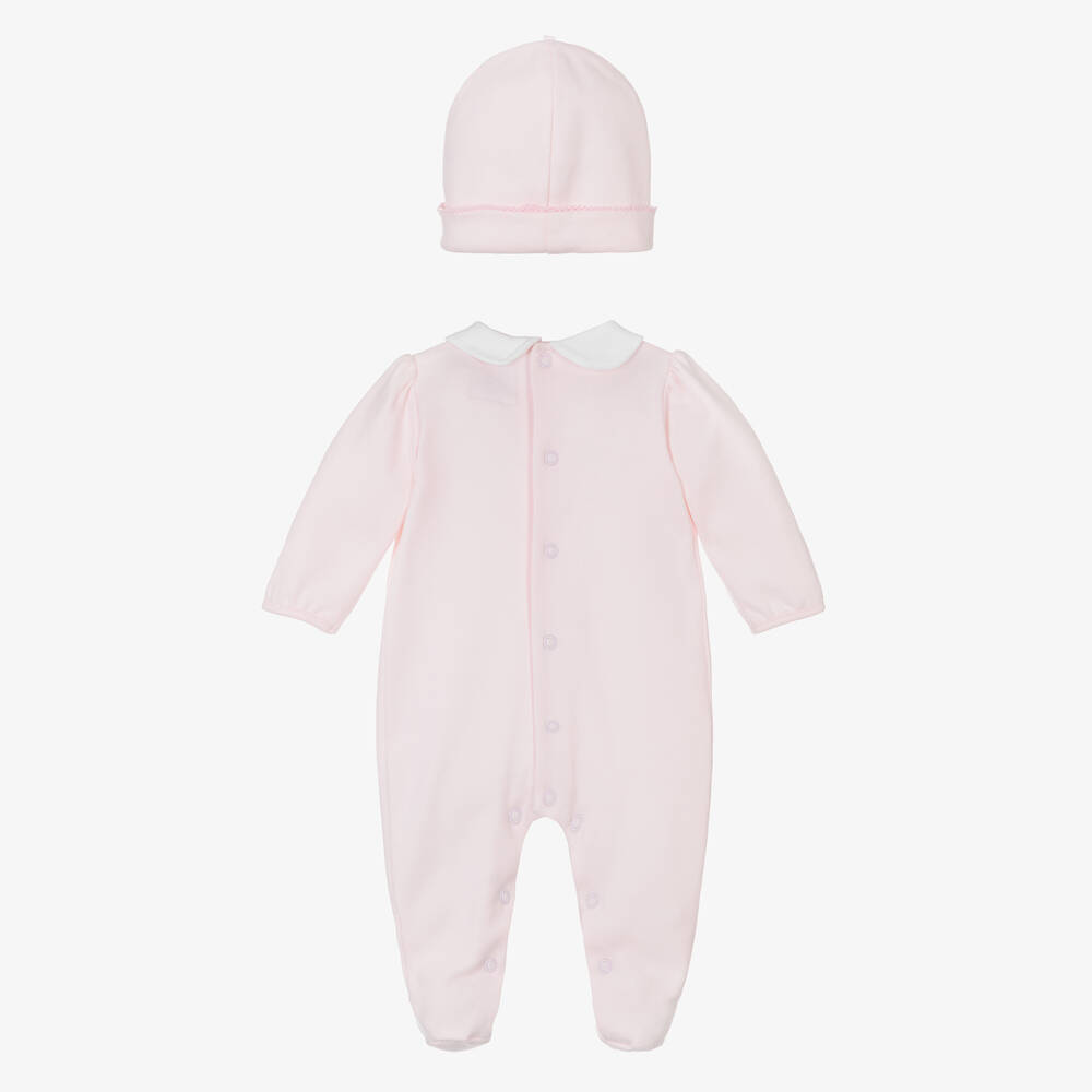 Emile et Rose - Girls Pink Cotton Babysuit Set | Childrensalon Outlet