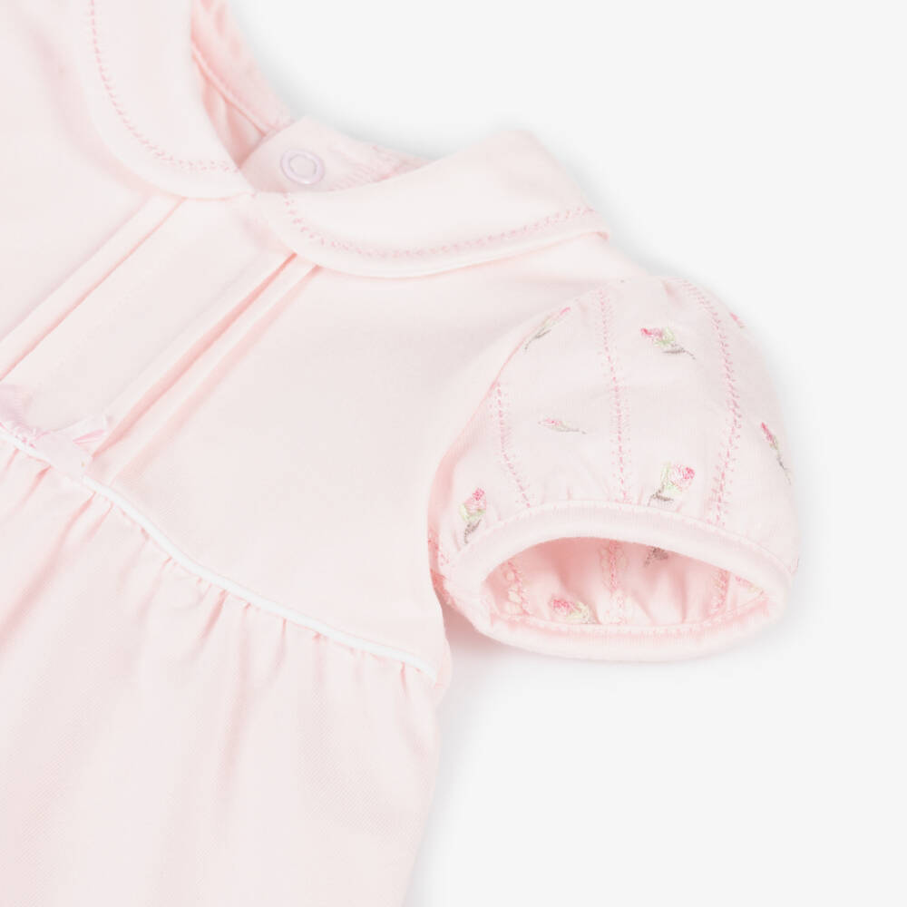 Emile et Rose-Girls Pink Embroidered Cotton Set | Childrensalon Outlet