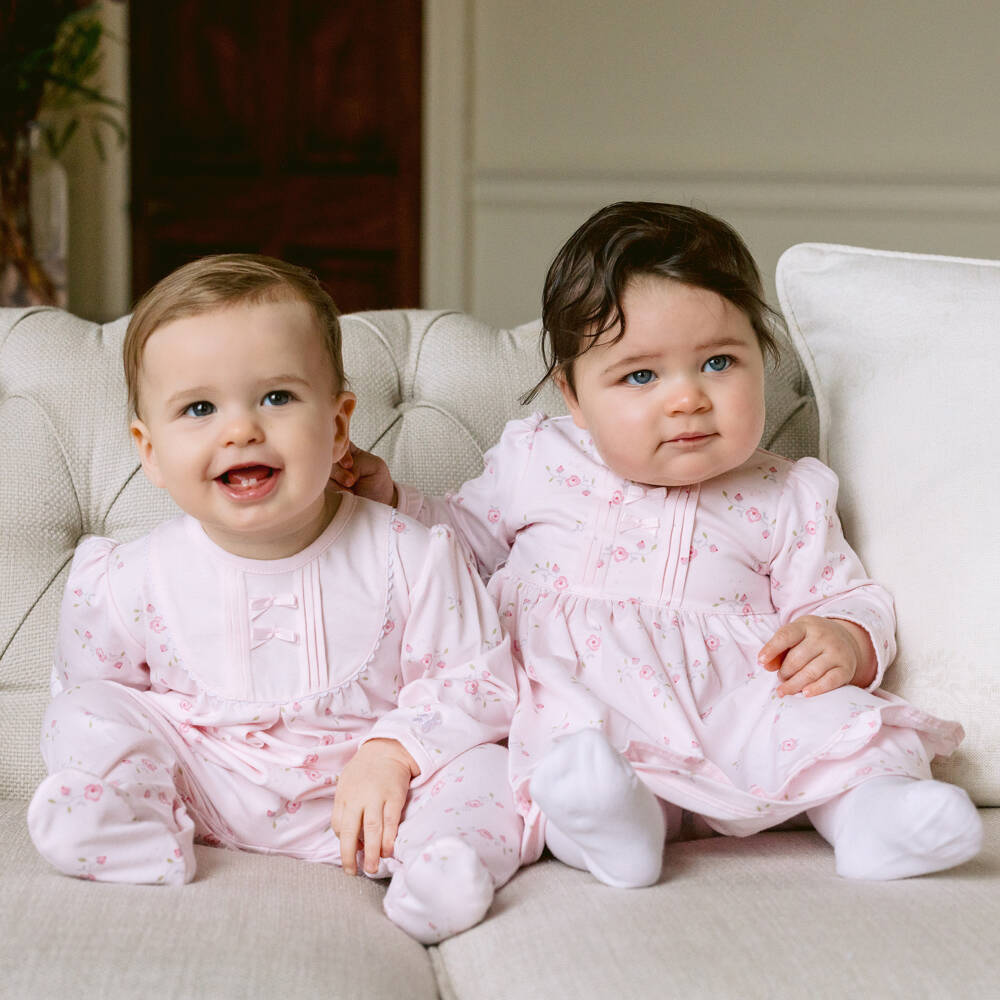 Emile et Rose-Girls Pink Floral Jersey Dress | Childrensalon Outlet