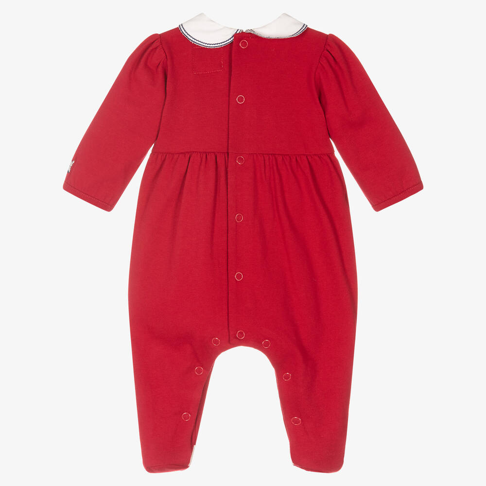 Emile et Rose-Girls Red Cotton Babygrow | Childrensalon Outlet