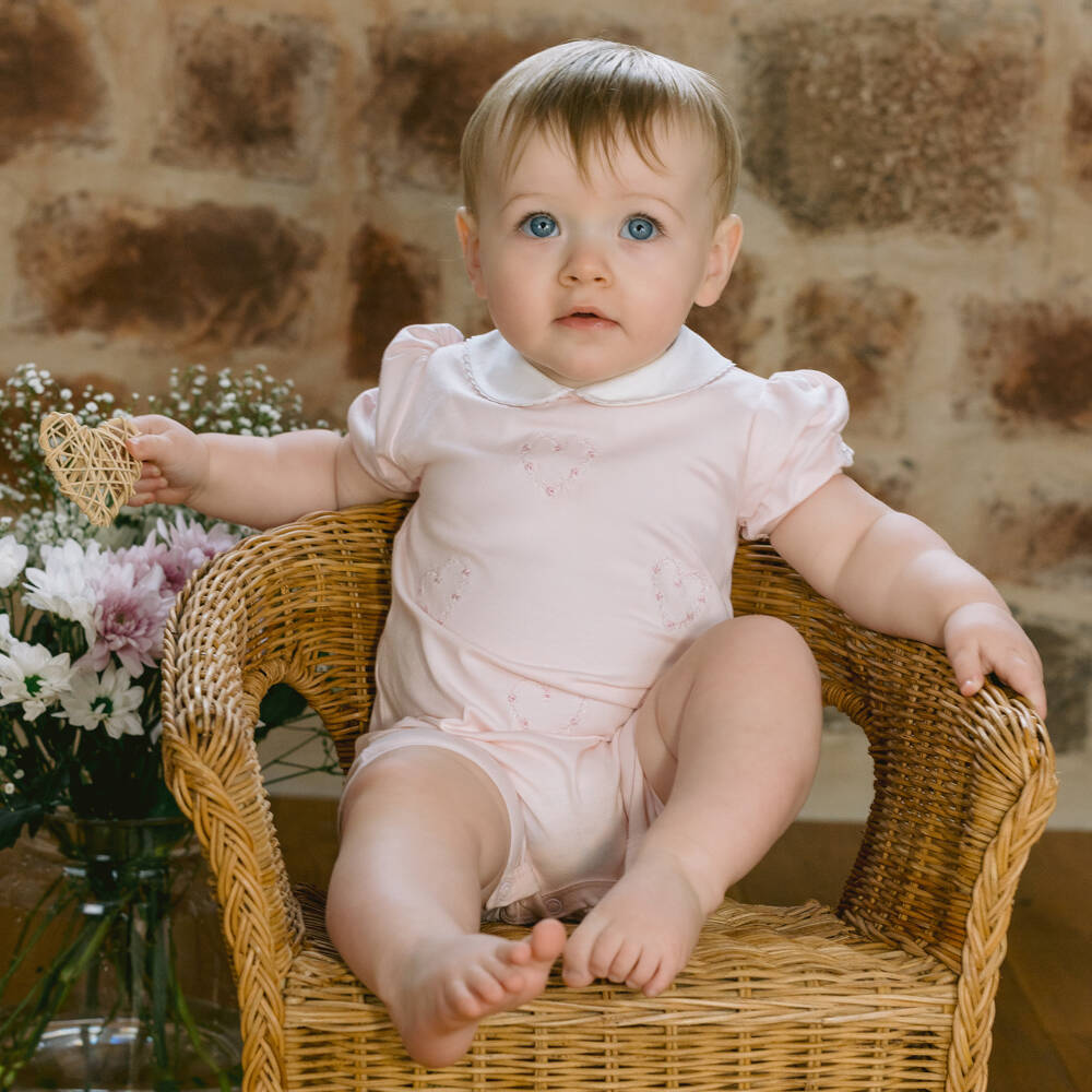 Emile et Rose-Girls Rosebud Embroidered Shortie Delight | Childrensalon Outlet