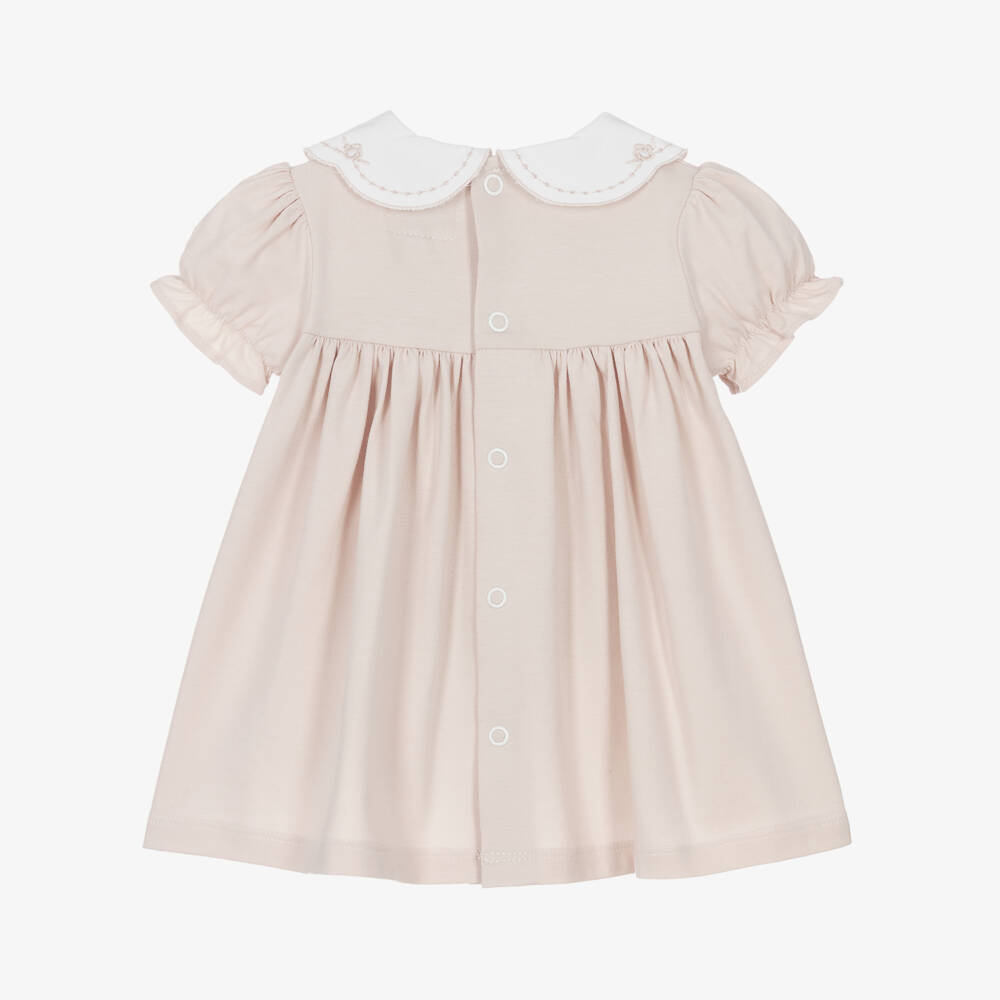 Emile et Rose-Мягкое бежевое хлопковое платье для девочек | Childrensalon Outlet