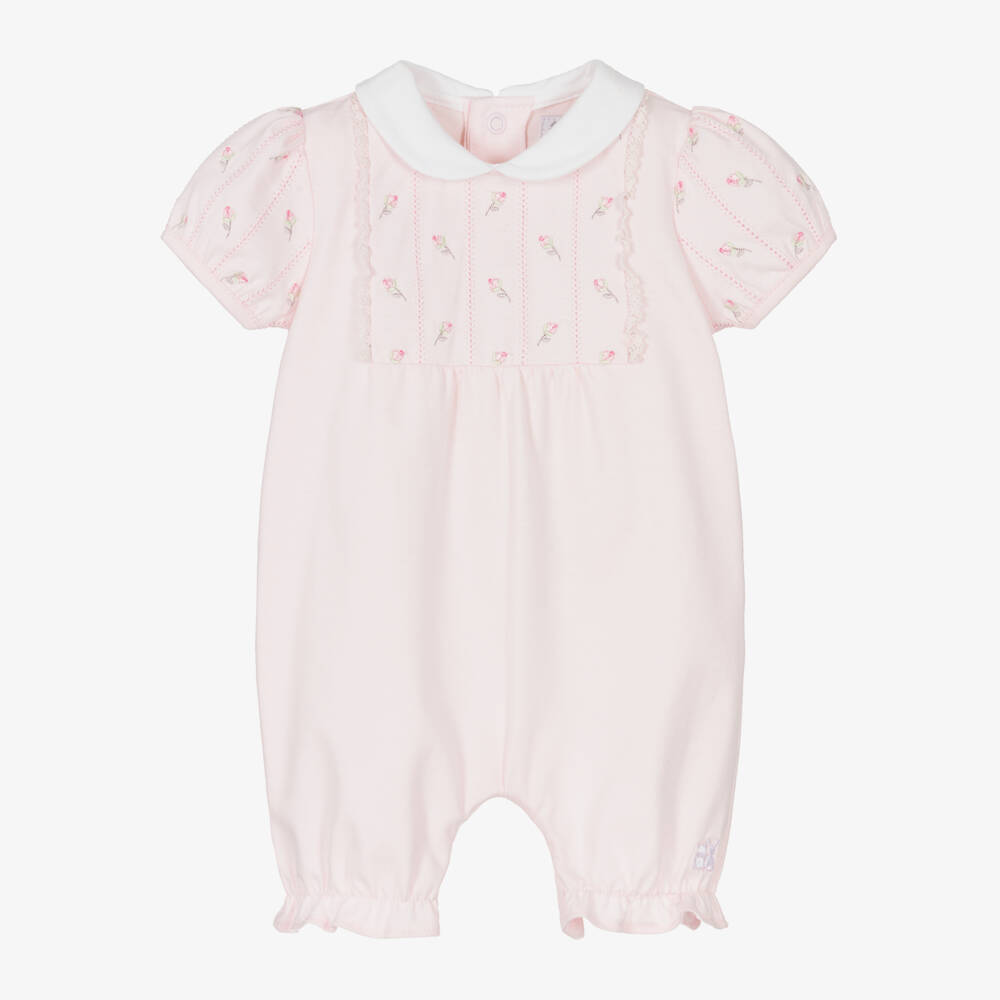 Emile et Rose-Girls Soft Pink Embroidered Shortie | Childrensalon Outlet