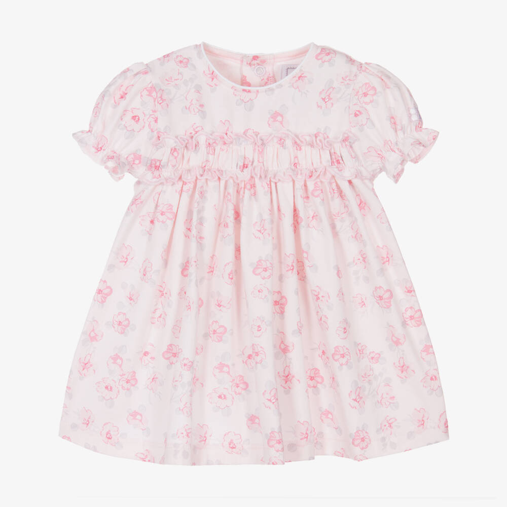 Emile et Rose-Girls Soft Pink Floral Frock | Childrensalon Outlet