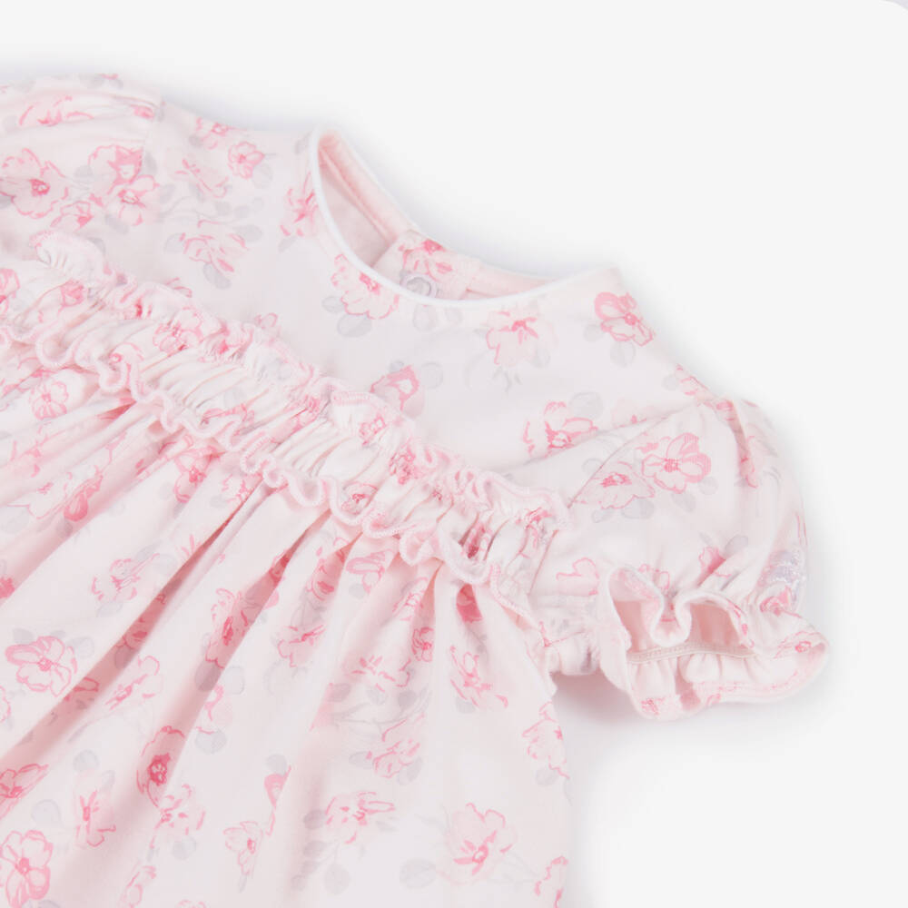 Emile et Rose-Girls Soft Pink Floral Frock | Childrensalon Outlet