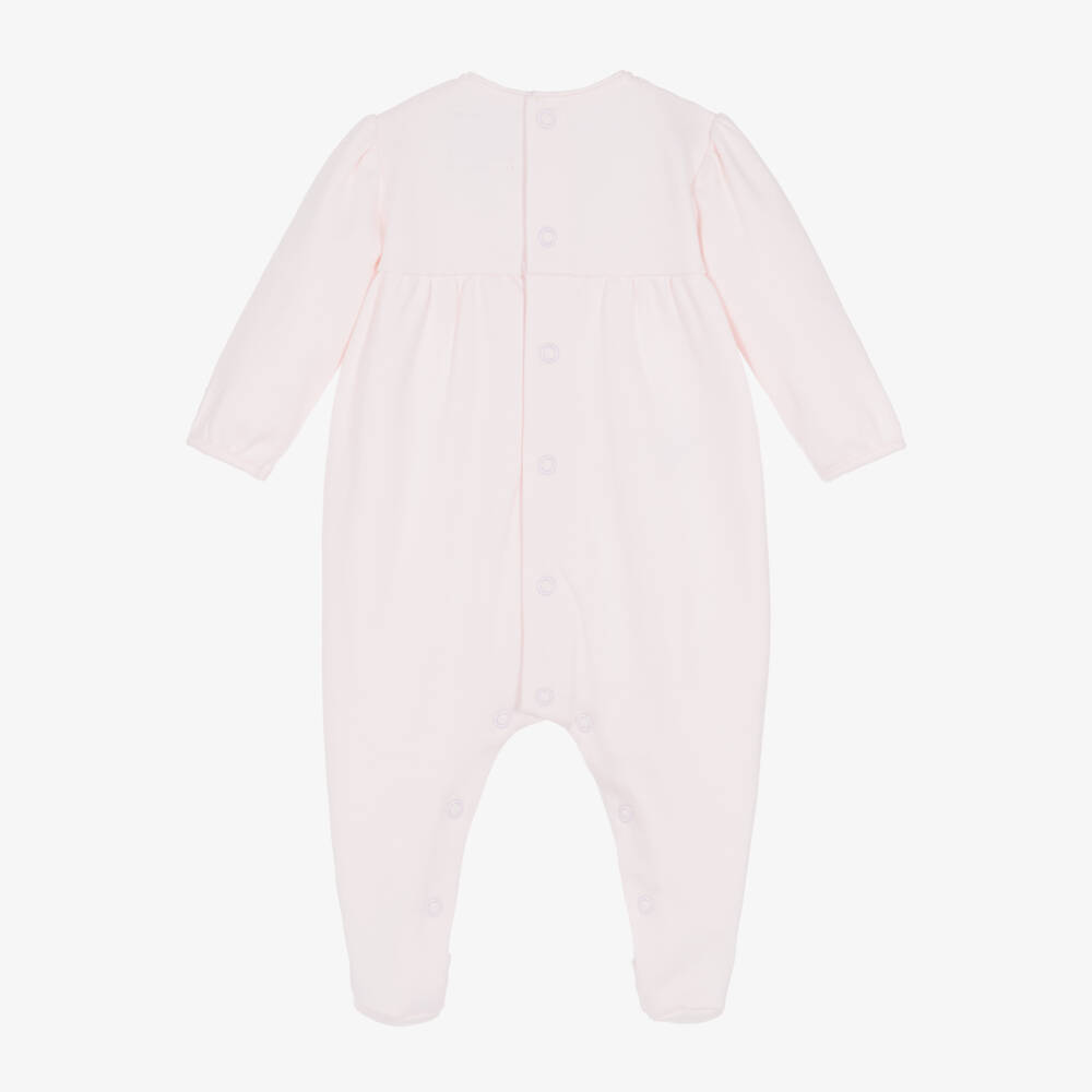 Emile et Rose-Girls Soft Pink Floral Sleepsuit | Childrensalon Outlet