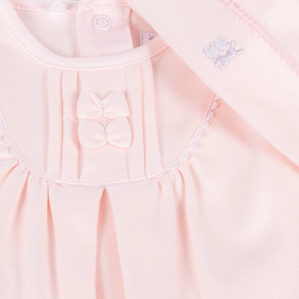 Emile et Rose-Girls Soft Rose Babygrow & Cap Set | Childrensalon Outlet