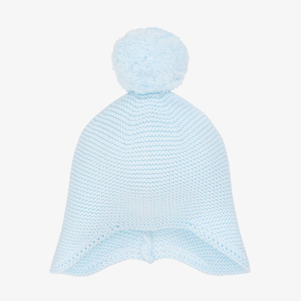 Emile et Rose-Синяя хлопковая шапка с помпоном для детей | Childrensalon Outlet
