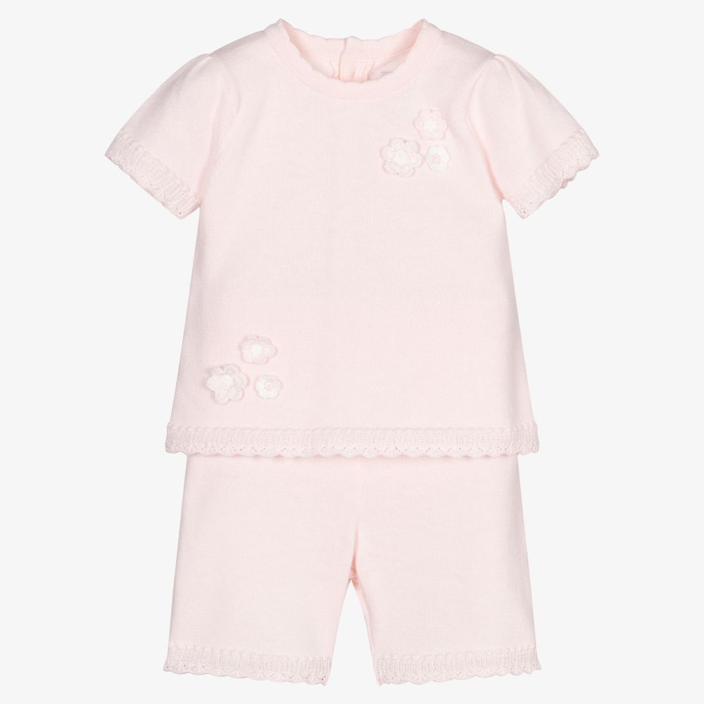 Emile et Rose-Розовый трикотажный топ и шорты | Childrensalon Outlet