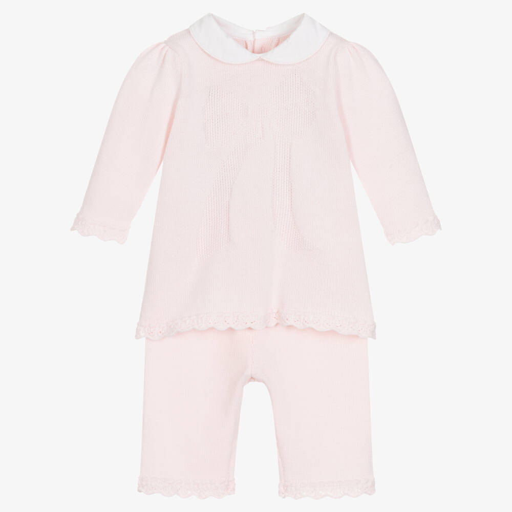 Emile et Rose - Rosa Strickhosen-Set für Babys | Childrensalon