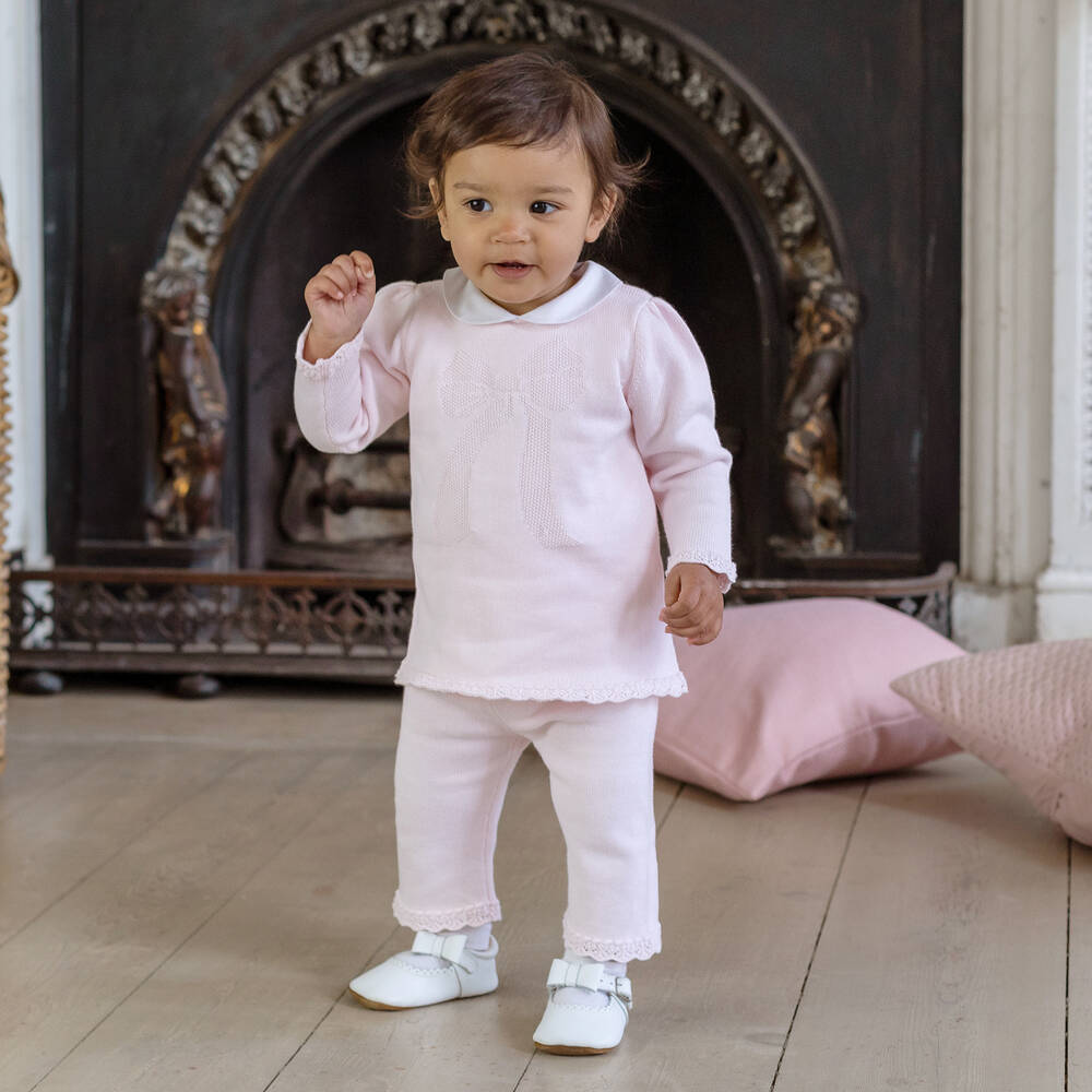 Emile et Rose Ensemble pantalon rose en maille Bebe Childrensalon Outlet