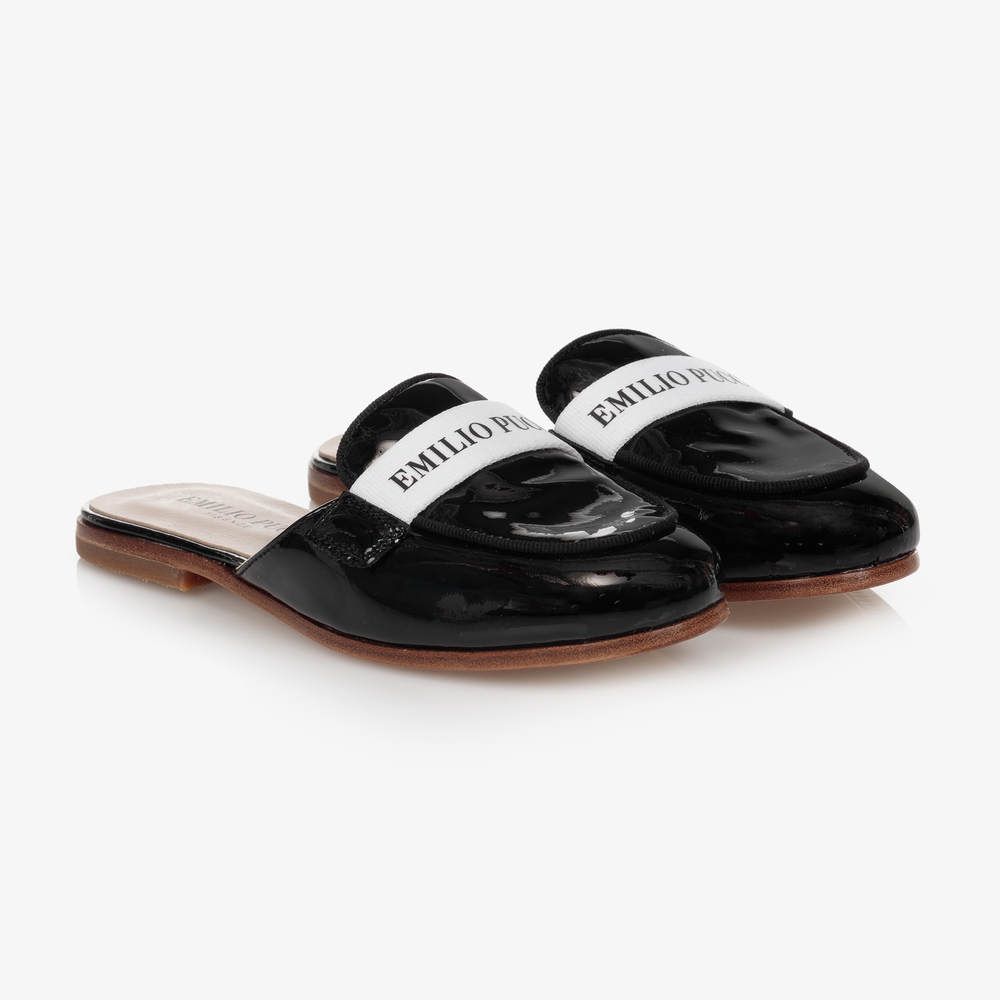 PUCCI - Black Patent Leather Loafers | Childrensalon