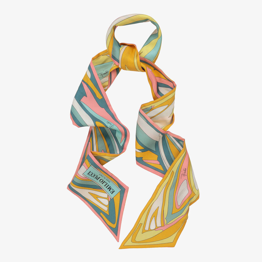 Girls Colourful Silk Lance Scarf