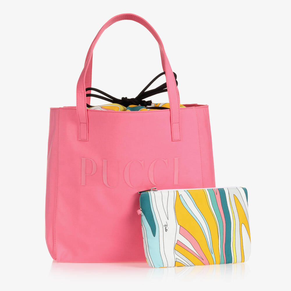 PUCCI - Girls Pink Lance Bag (30cm) | Childrensalon