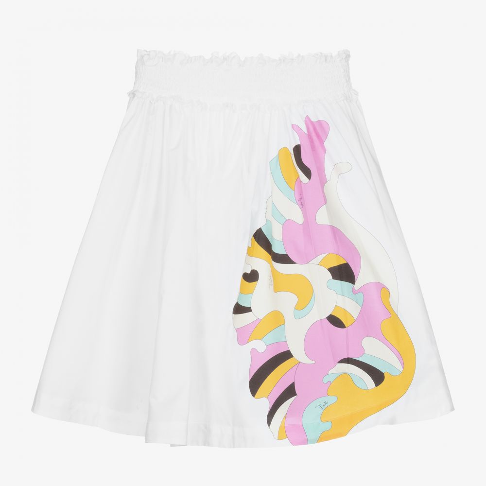 PUCCI - Jupe blanche Ranuncoli Fille | Childrensalon