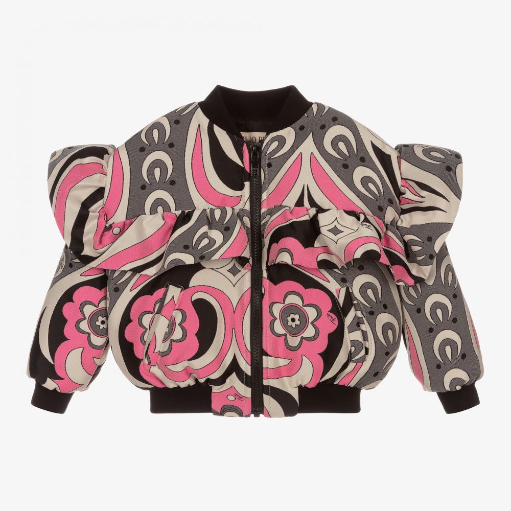 PUCCI - Розовая куртка с принтом Amelie | Childrensalon