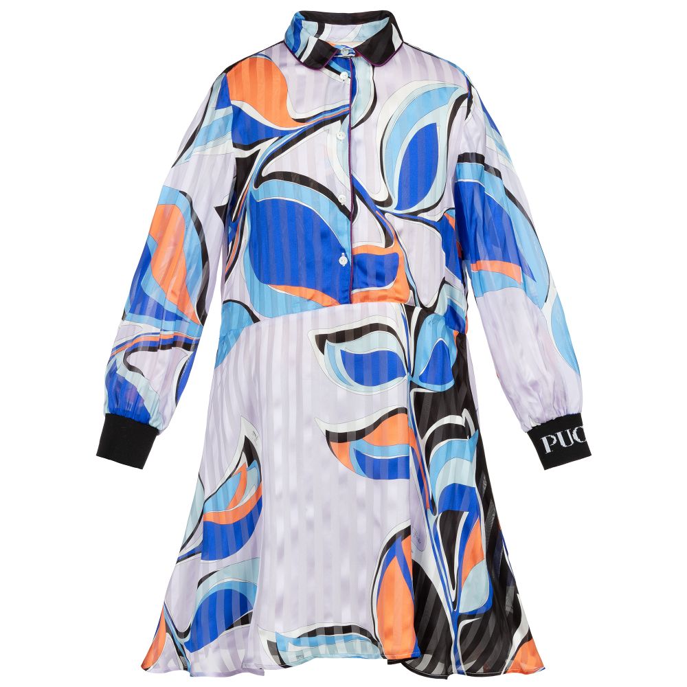 PUCCI - Teen Blue & Purple Logo Dress  | Childrensalon