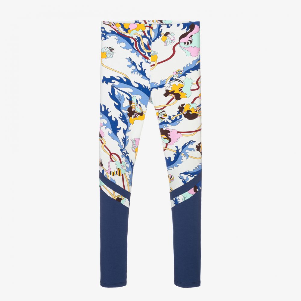 PUCCI - Blau Teen Ranuncoli Leggings | Childrensalon