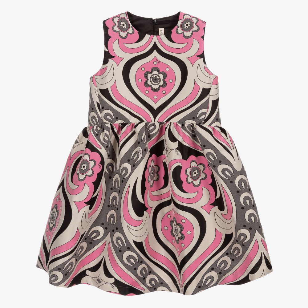 PUCCI - Robe rose et noire Ado fille | Childrensalon