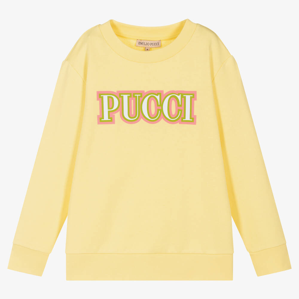 PUCCI - Teen Girls Yellow Sweatshirt | Childrensalon
