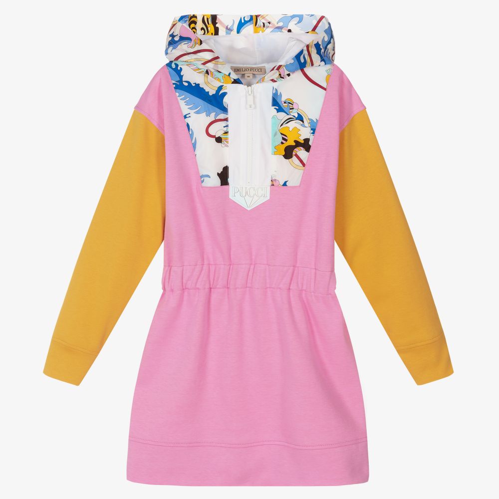 PUCCI - فستان تينز قطن لون زهري | Childrensalon
