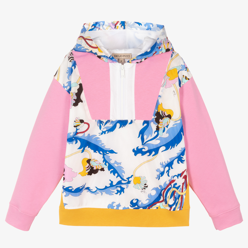 PUCCI - Teen Pink Ranuncoli Sweatshirt | Childrensalon