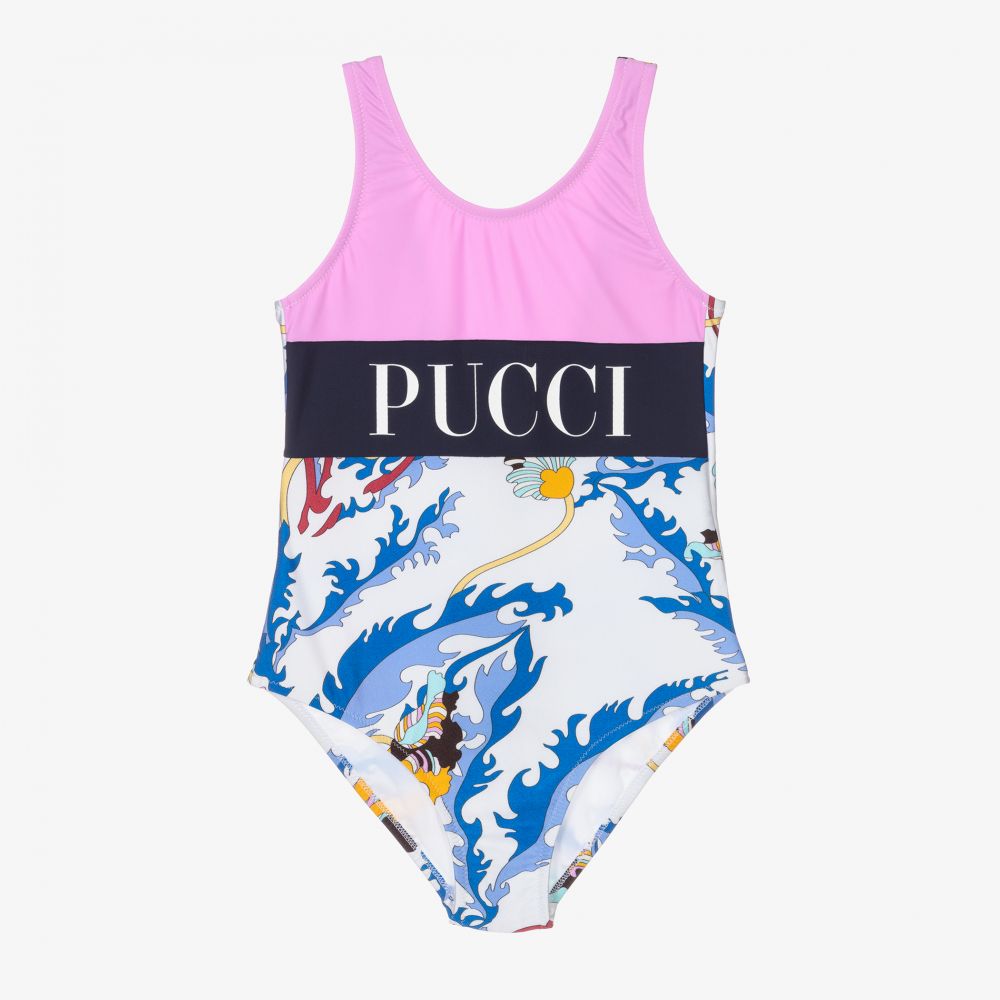 PUCCI - Rosa Teen Ranuncoli Badeanzug | Childrensalon