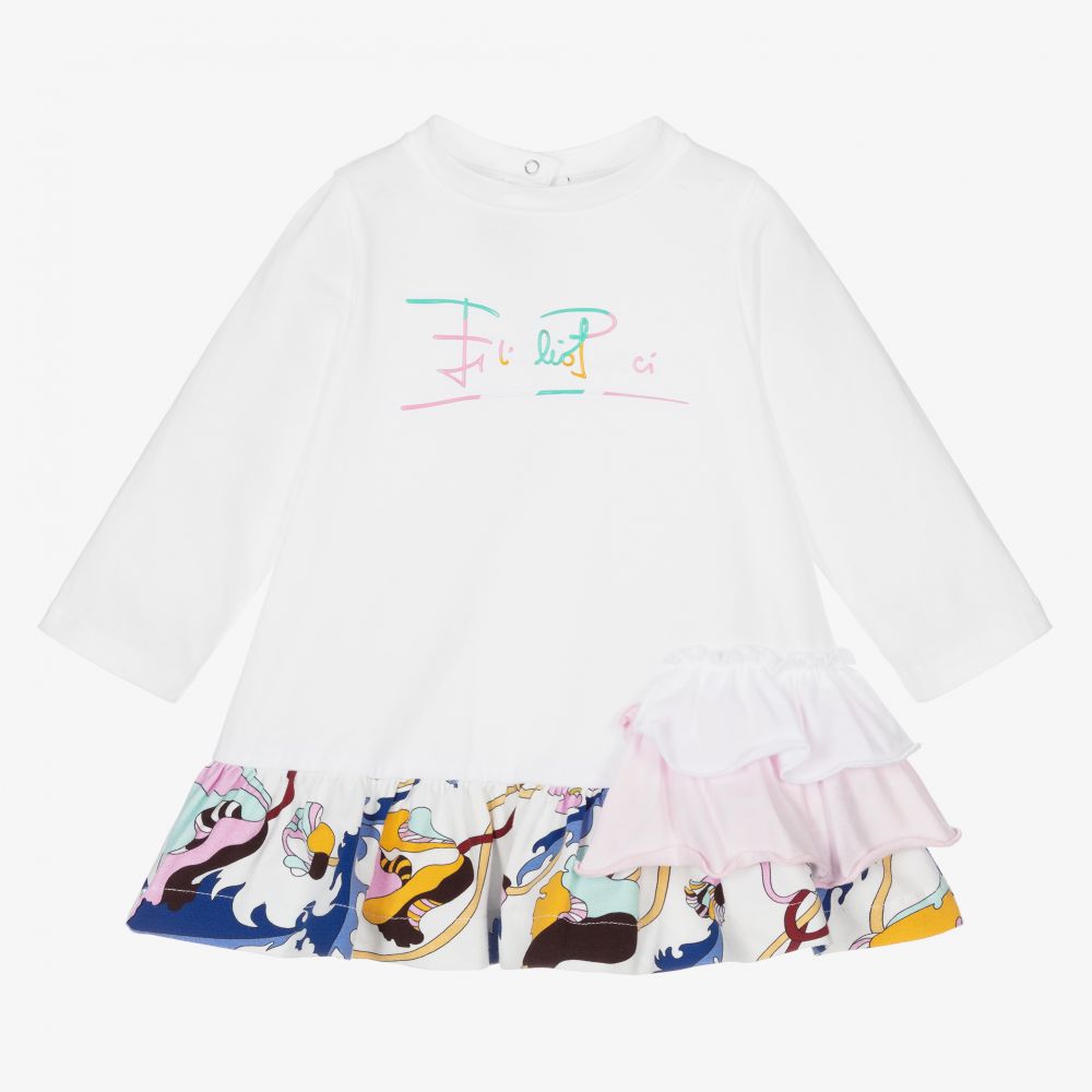 PUCCI - Weißes Ranuncoli-Babykleid | Childrensalon