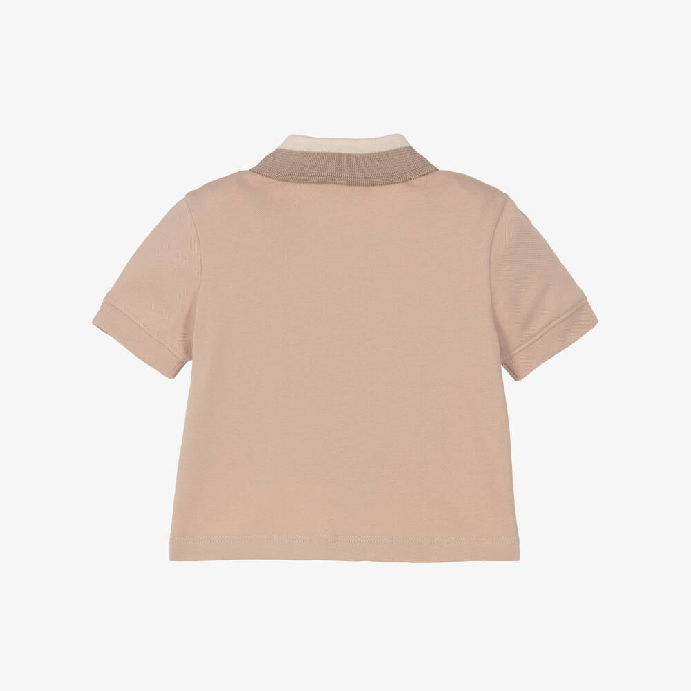 Emporio Armani-Бежевая рубашка поло с логотипом | Childrensalon Outlet