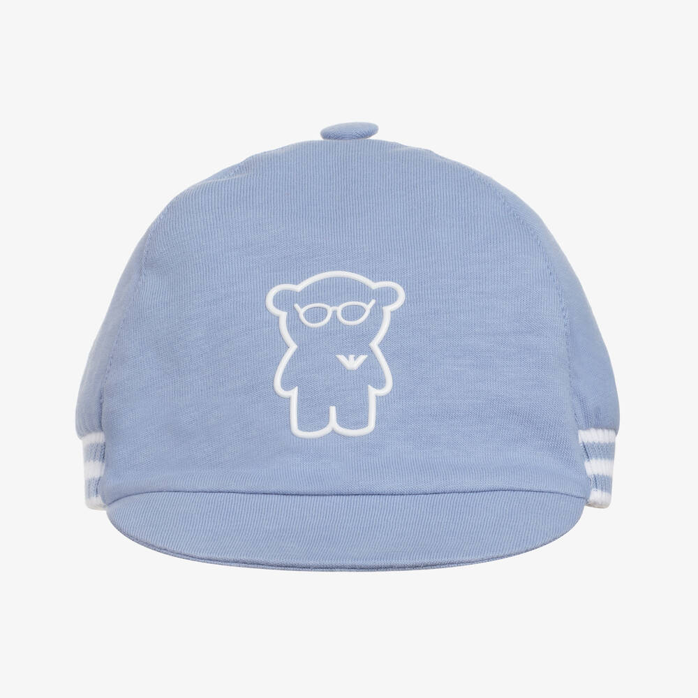 Emporio Armani-Baby Boys Blue Cap & Booties Gift Set | Childrensalon Outlet