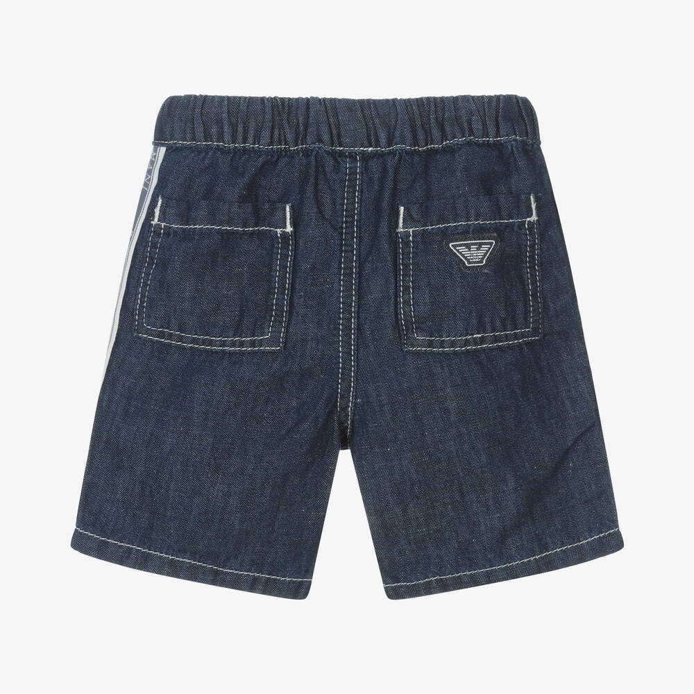 Mens armani denim shorts online