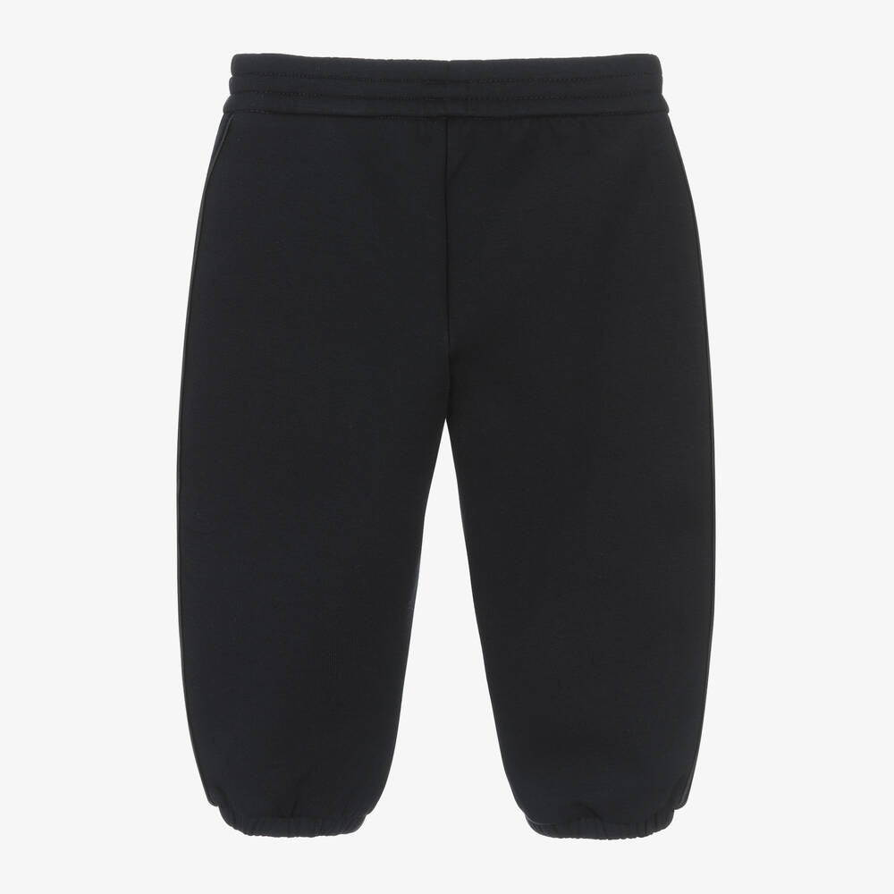 إمبوريو أرماني-بنطلون رياضي أطفال ولادي قطن لون كحلي داكن | Childrensalon Outlet