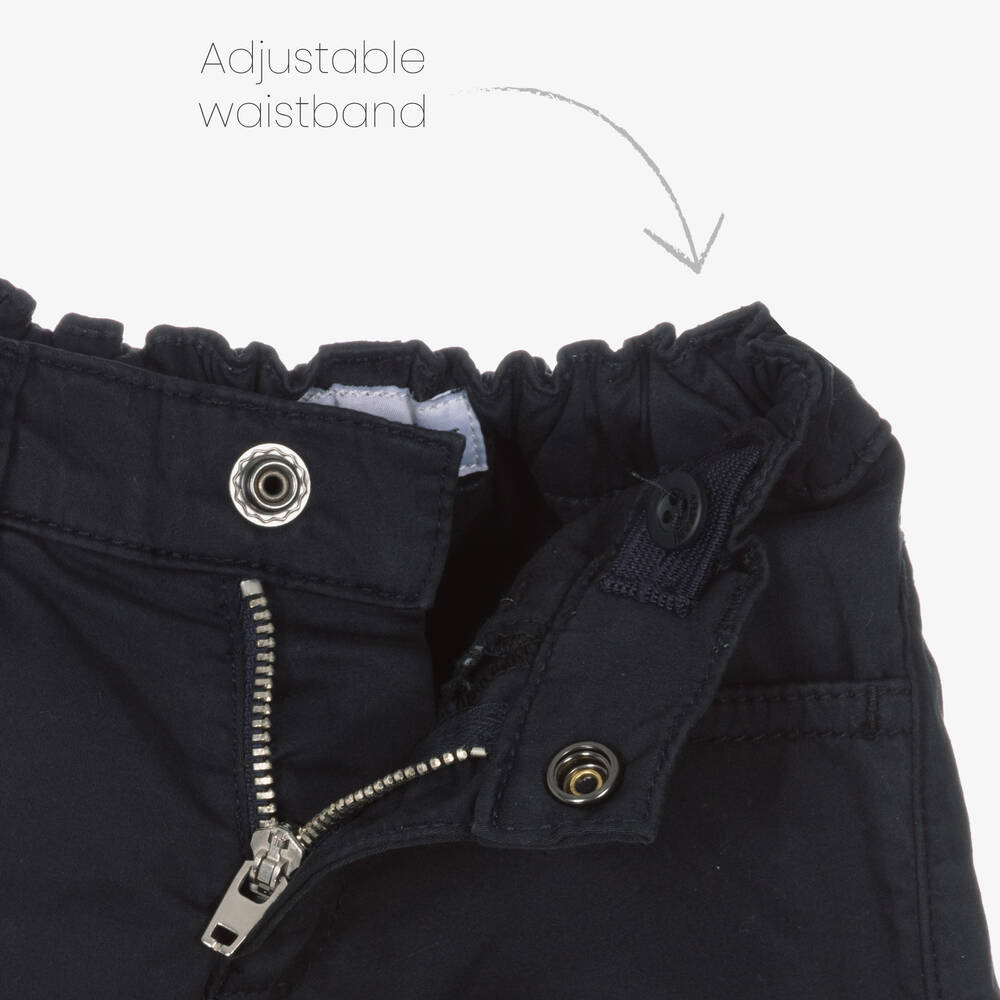 إEmporio Armani-شورت أطفال ولادي قطن لون كحلي | Childrensalon Outlet