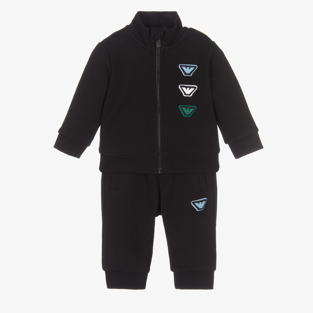Emporio Armani - Blauer Baumwoll-Trainingsanzug (Baby J) | Childrensalon