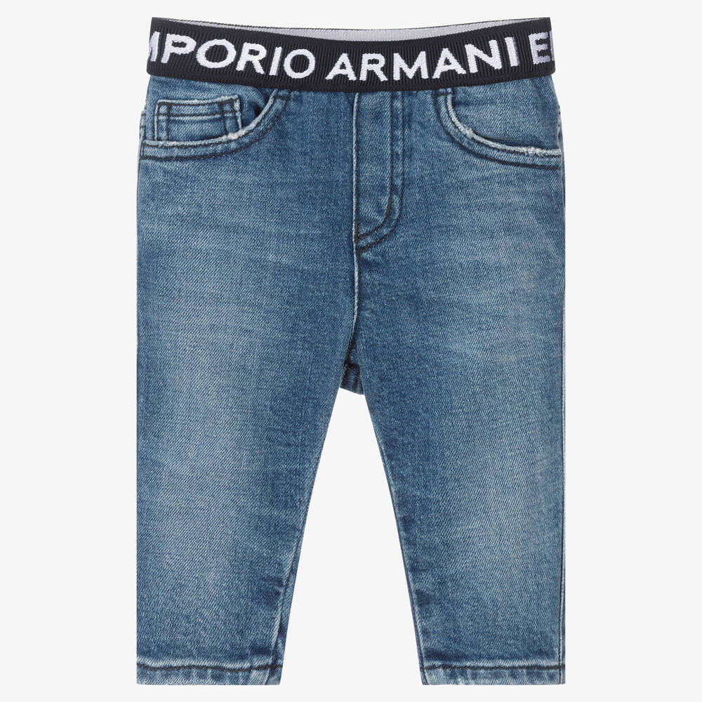Emporio Armani - Baby Boys Blue Denim Jeans | Childrensalon