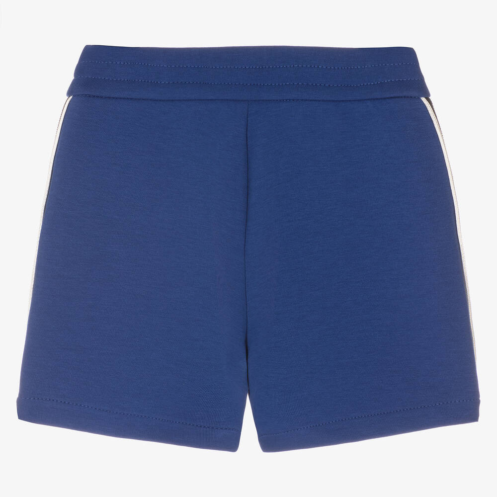 إمبوريو أرماني-شورت أطفال ولادي قطن جيرسي لون أزرق | Childrensalon Outlet