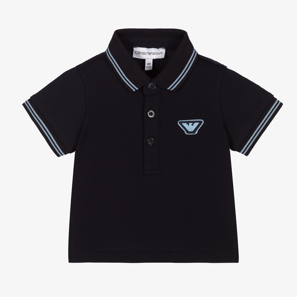 Emporio Armani - Blaues Poloshirt für Babys (J) | Childrensalon