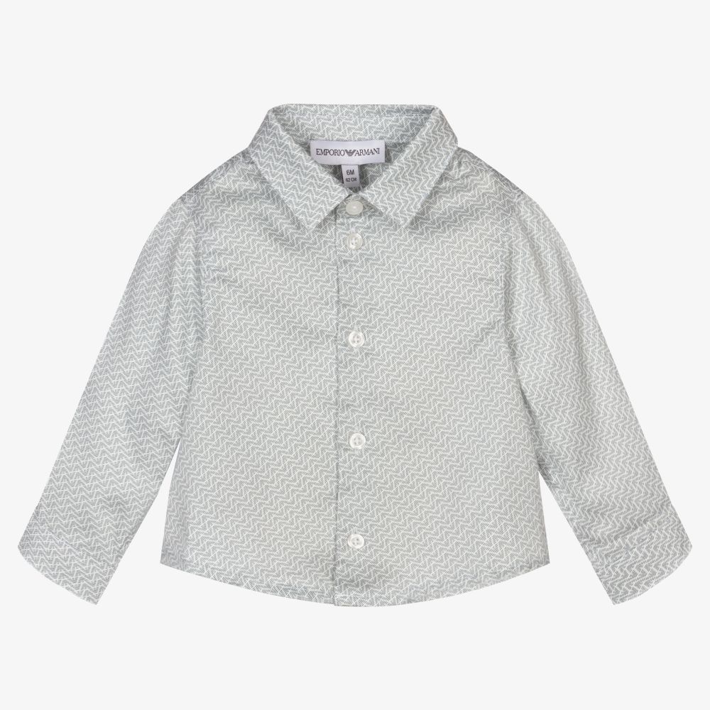 Emporio Armani - Chemise bleue Bébé Garçon | Childrensalon