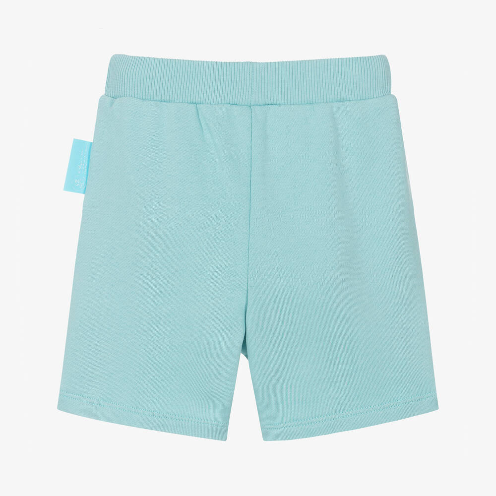Emporio Armani-Baby Boys Blue Smurfs Cotton Shorts | Childrensalon Outlet